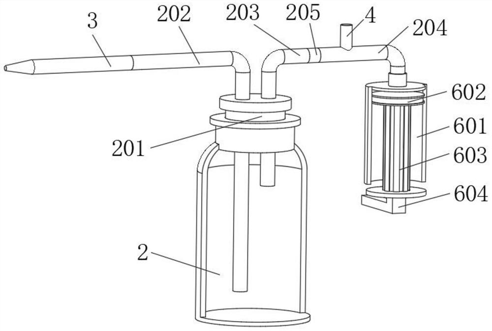 Nursing drainage device for intensive care medicine department