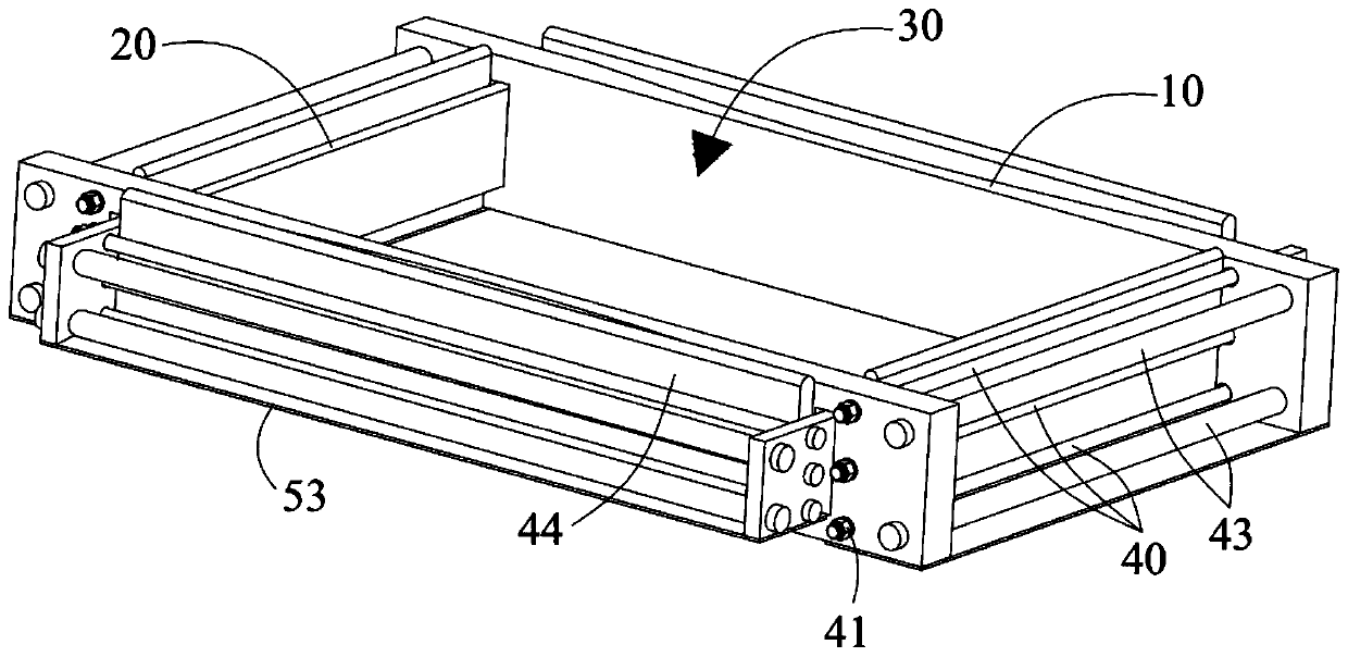 Rock sample block stress field simulation device