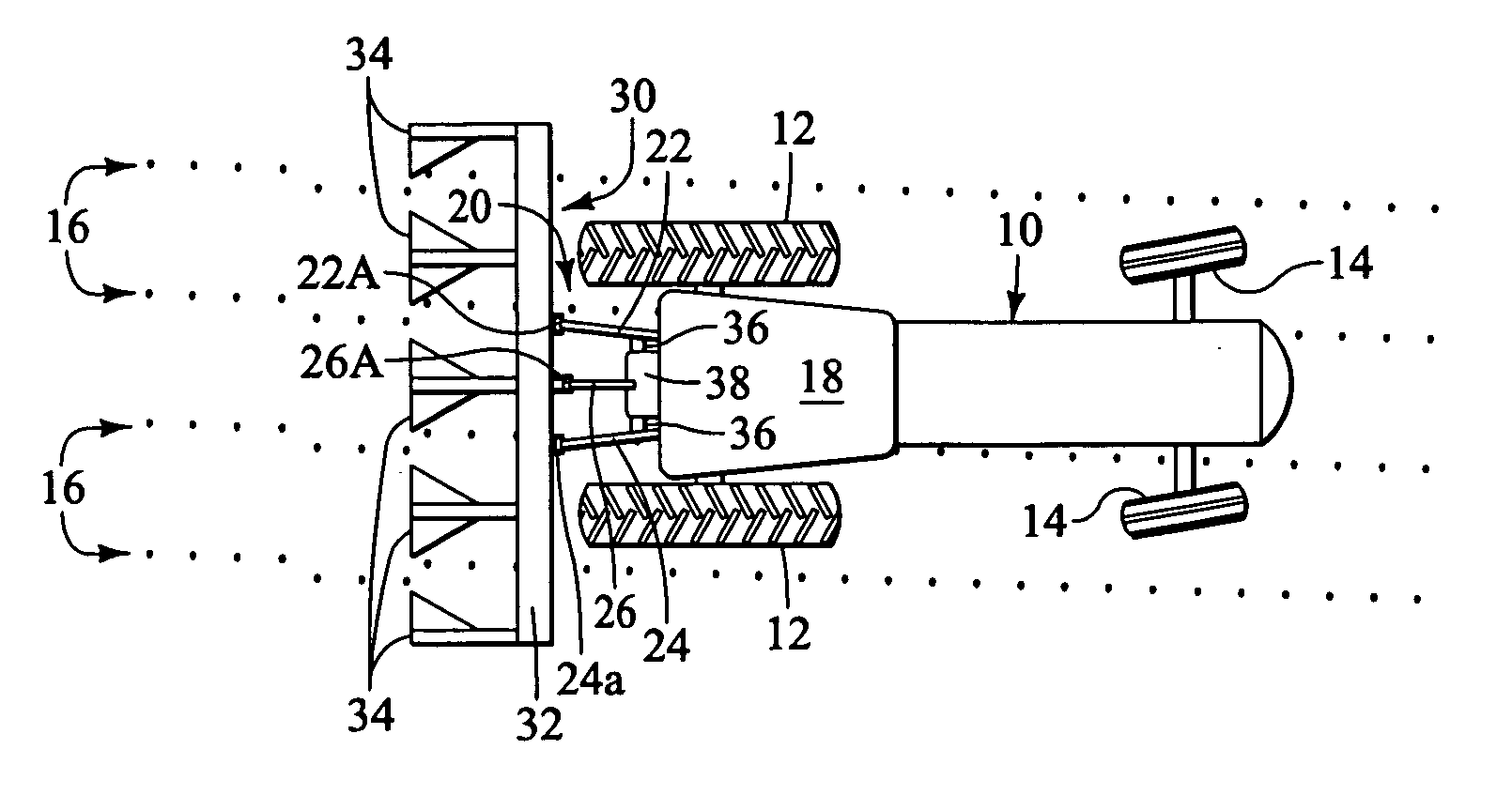 GPS controlled guidance system for farm tractor/implement combination