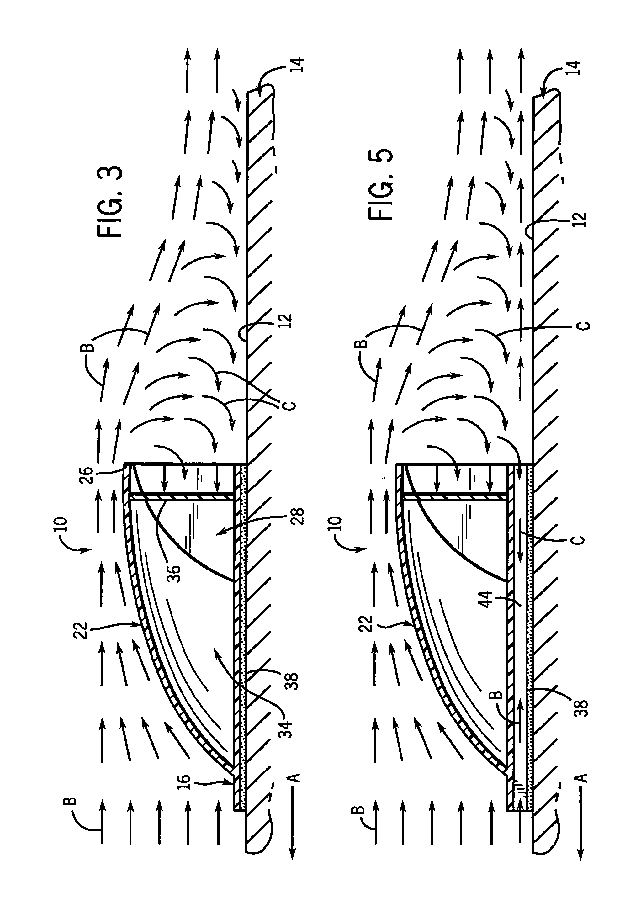 Dynamic surface element for bodies moving through a fluid