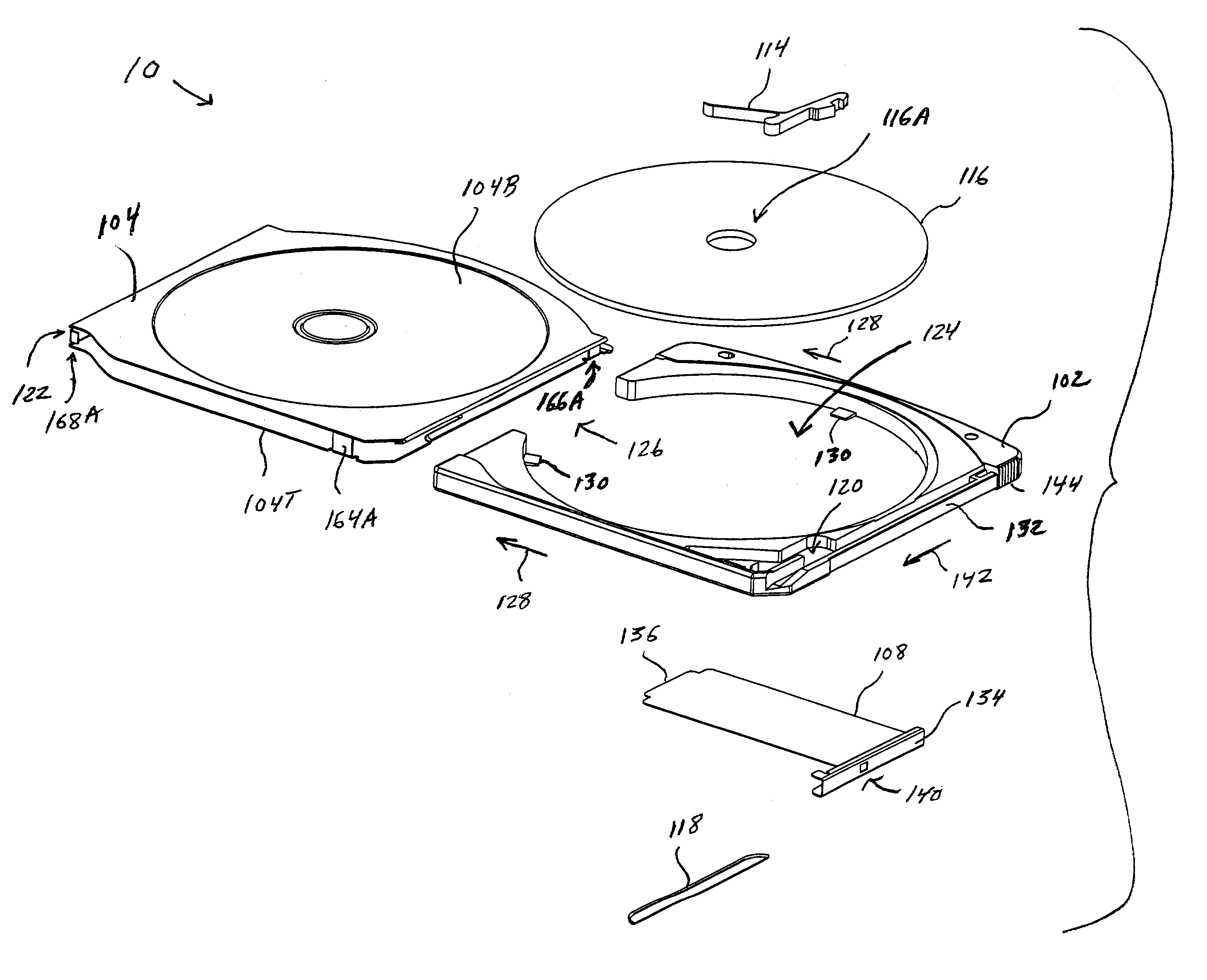 Cartridge for miniature optical data storage disc