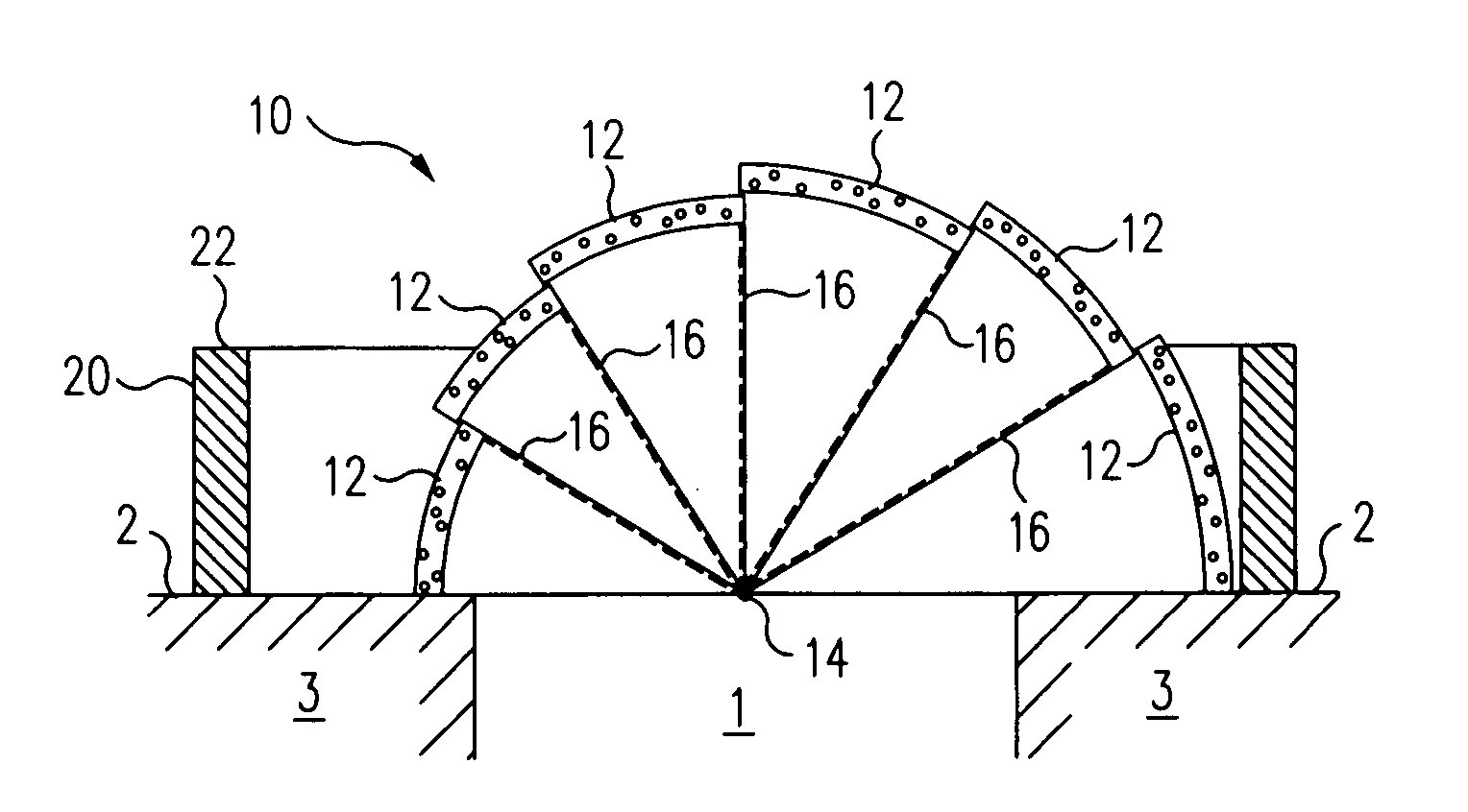 Retractable protective dome for space vehicle equipment