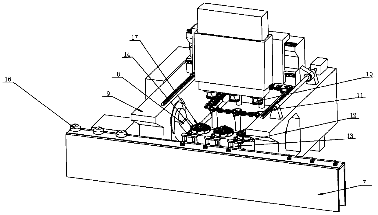 Multi-mandrel full-automatic vertical machining center