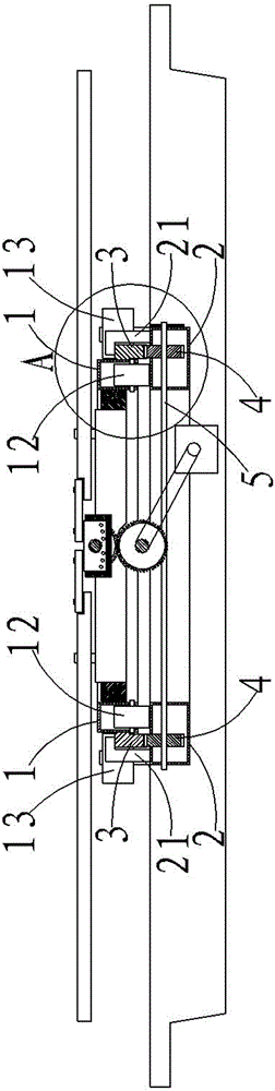 A mechanical garage horizontal platform connecting mechanism