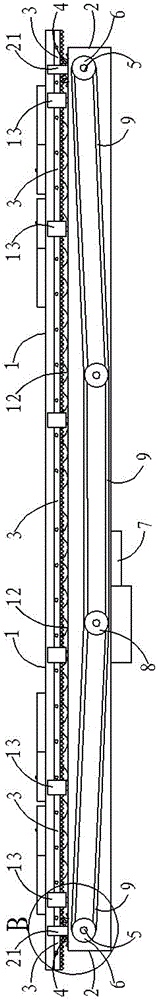 A mechanical garage horizontal platform connecting mechanism
