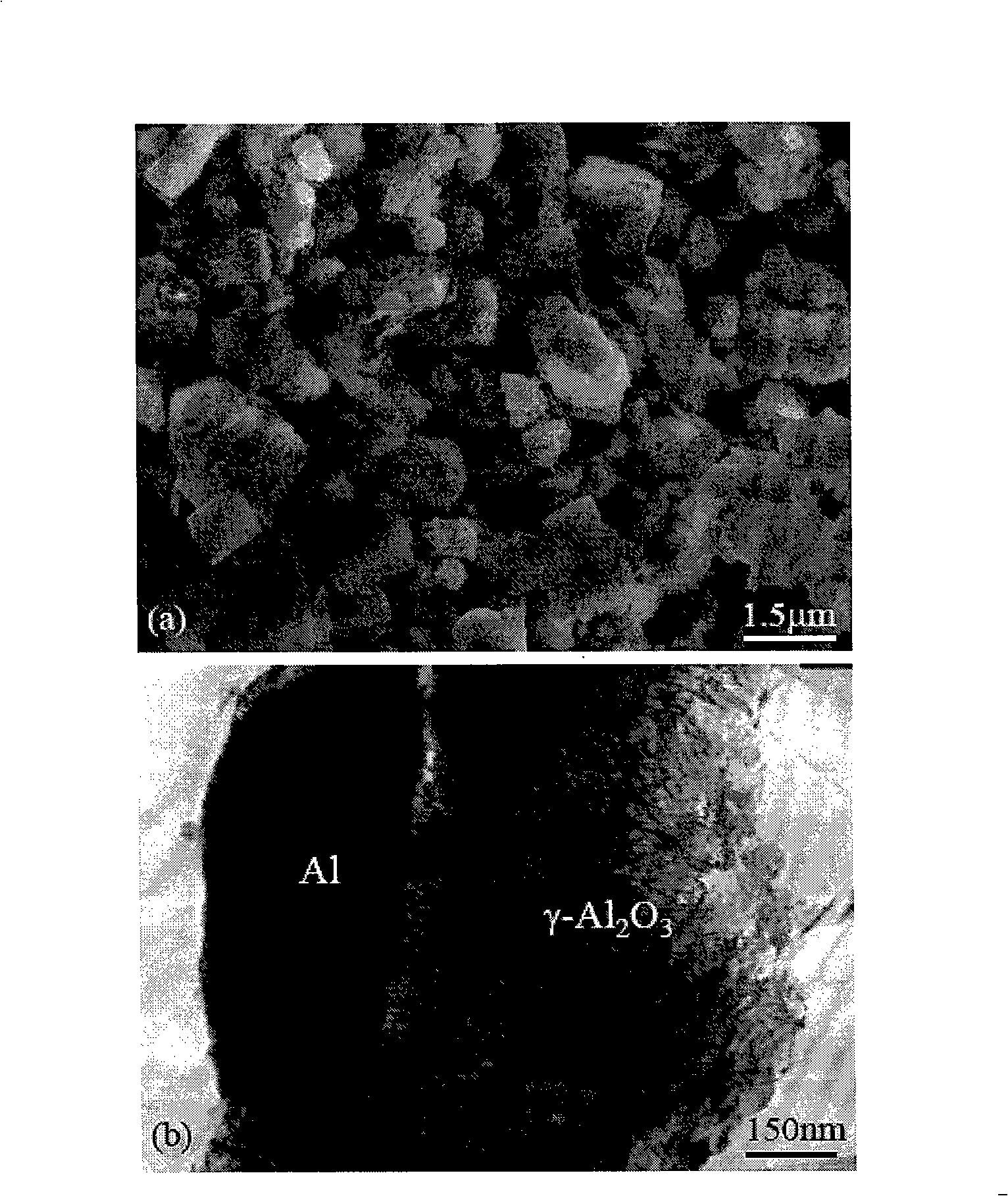 Hydrogen preparing process by reacting surface-modified pure alminuim powder with water