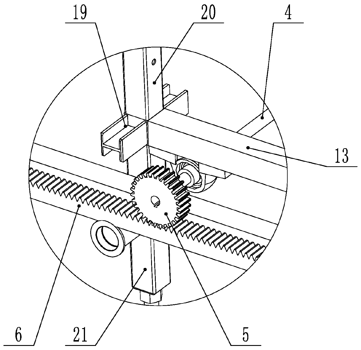 Spreading table with adjustable width