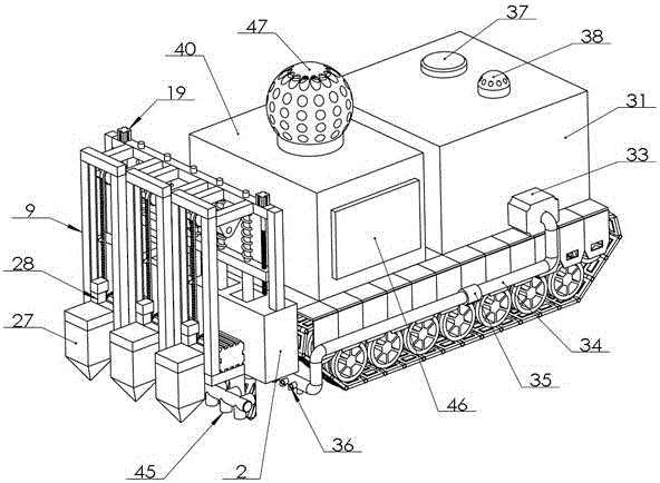 Floor crushing machine