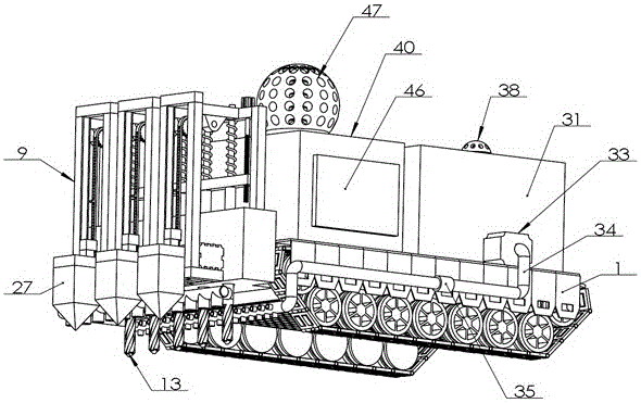 Floor crushing machine