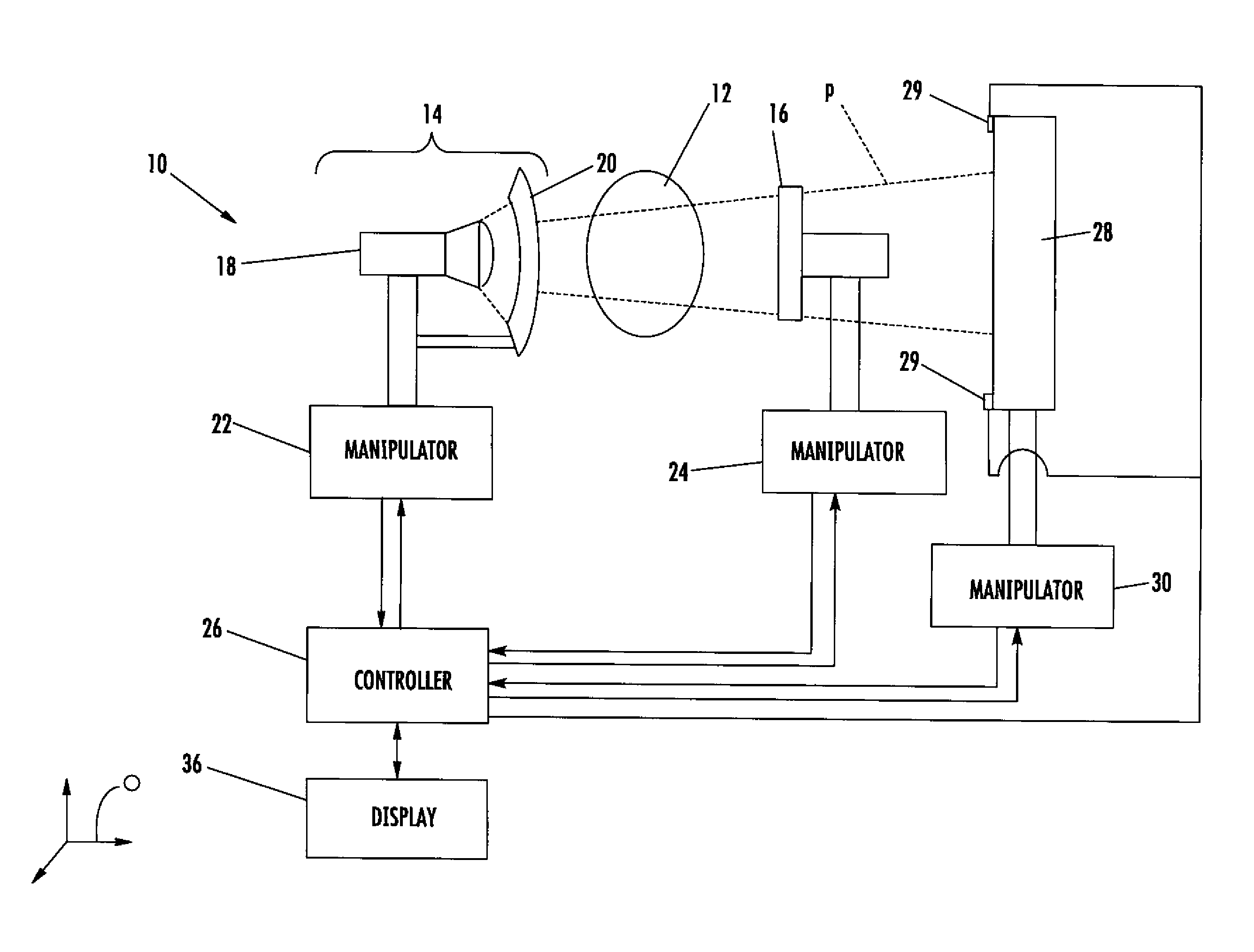 Method for aligning radiographic inspection system