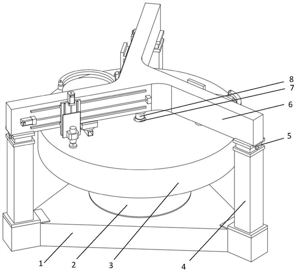 Polishing machine with disc surface in-place measuring and finishing functions