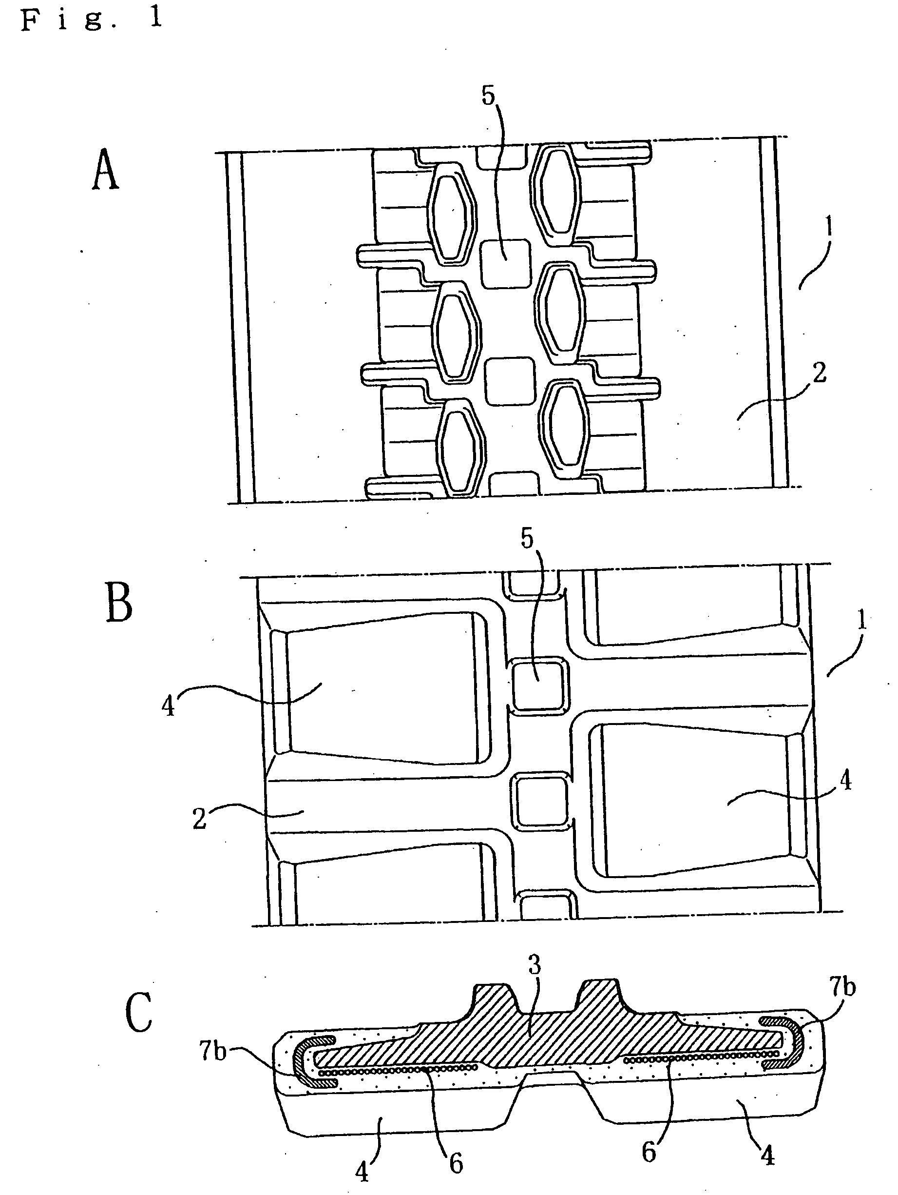 Rubber crawler track