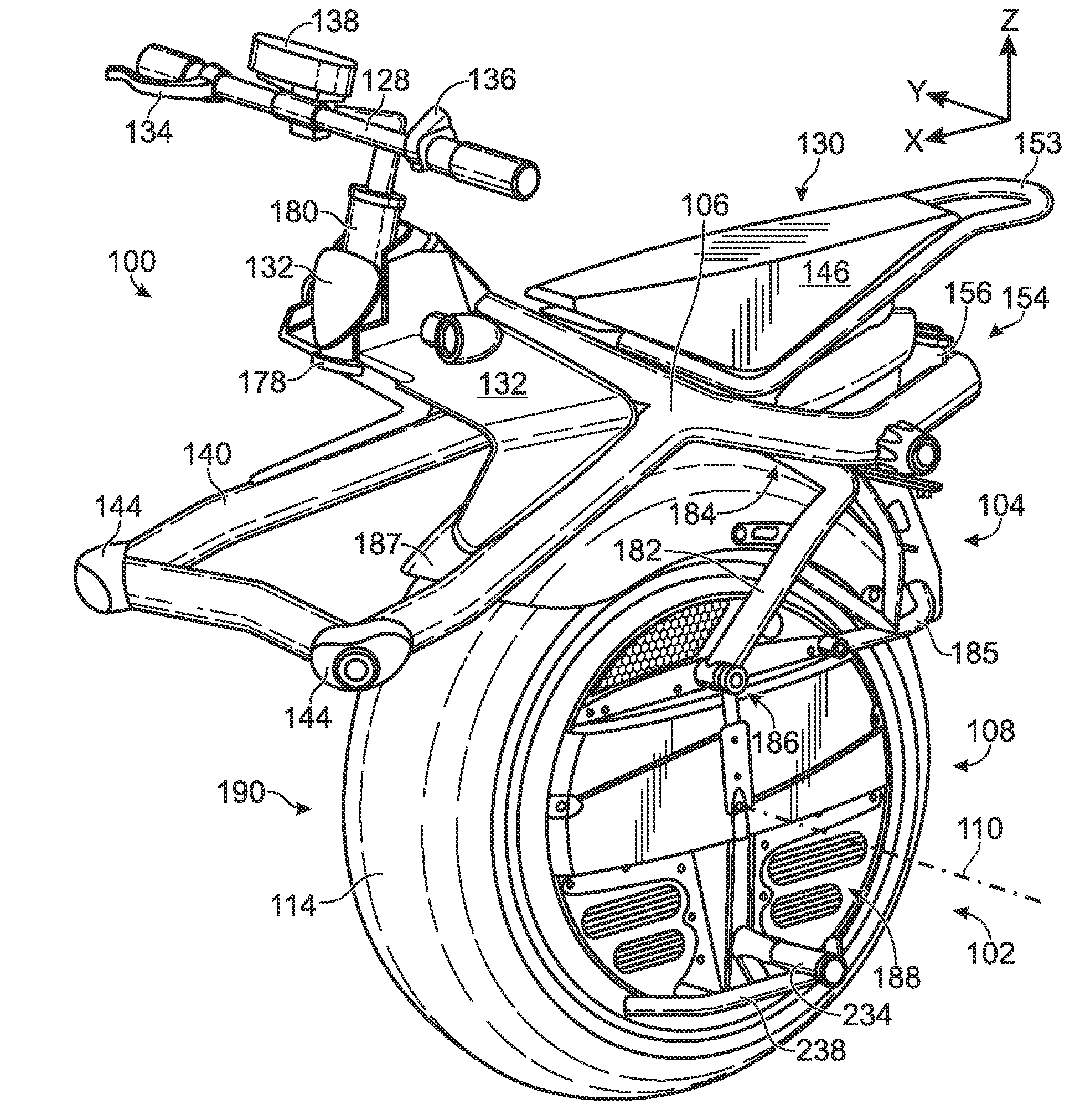 Electric-powered self-balancing unicycle