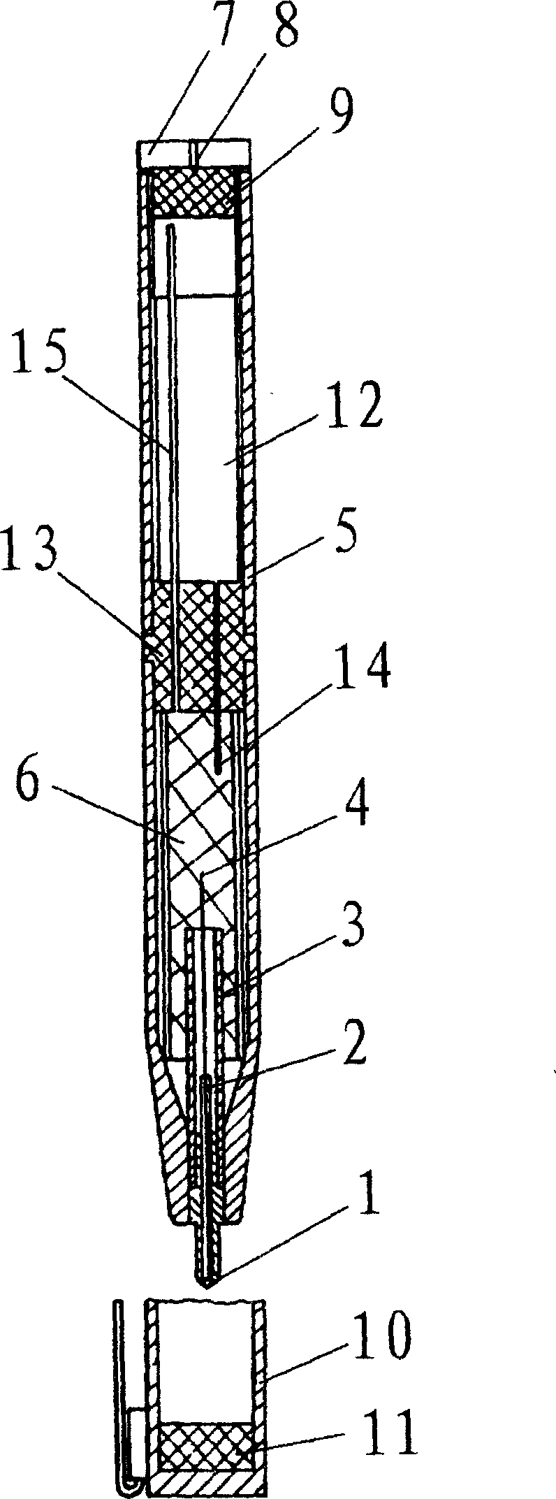 Special ball-point pen with ink controller and ink limiting tube