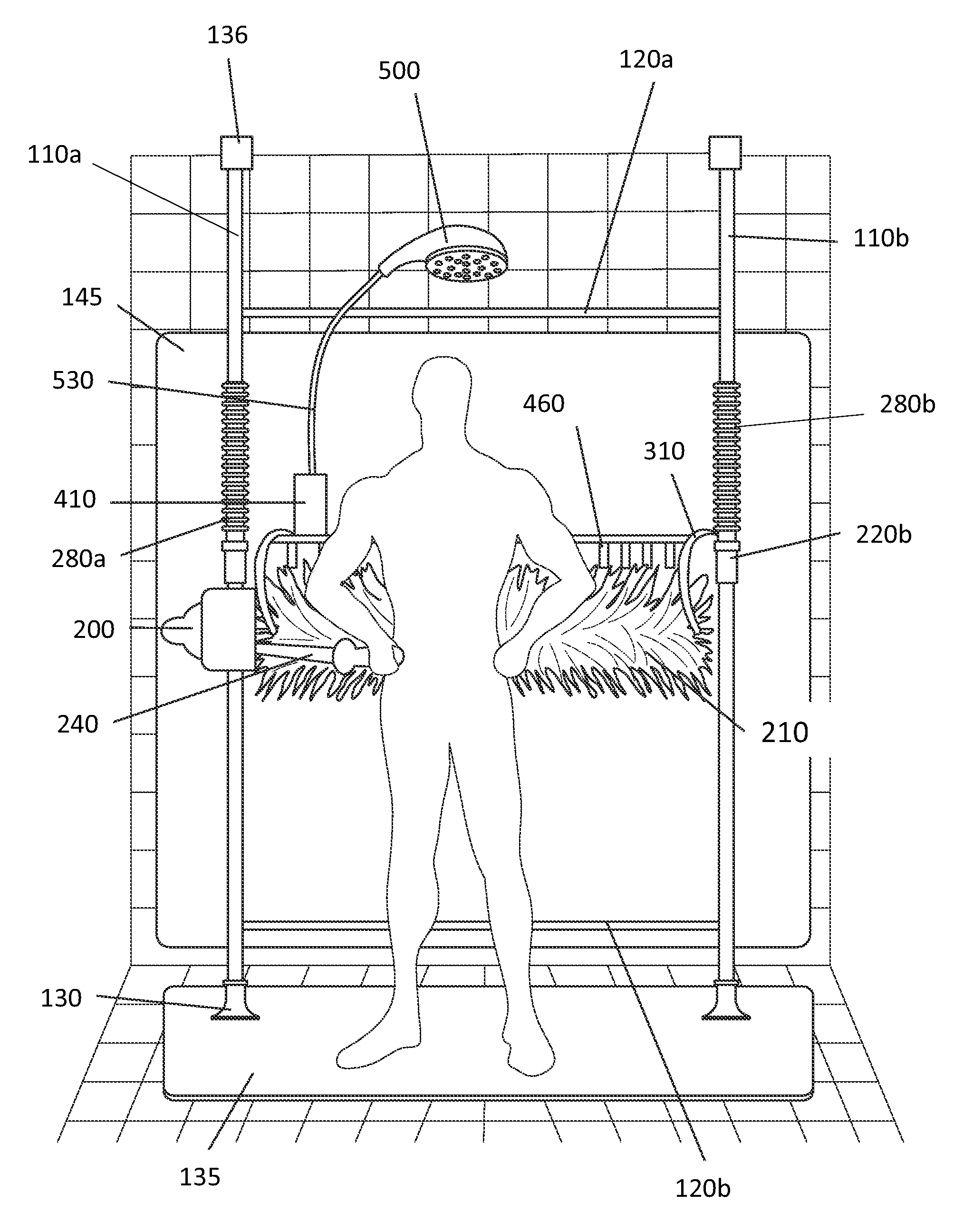 Motorized back scrubber device