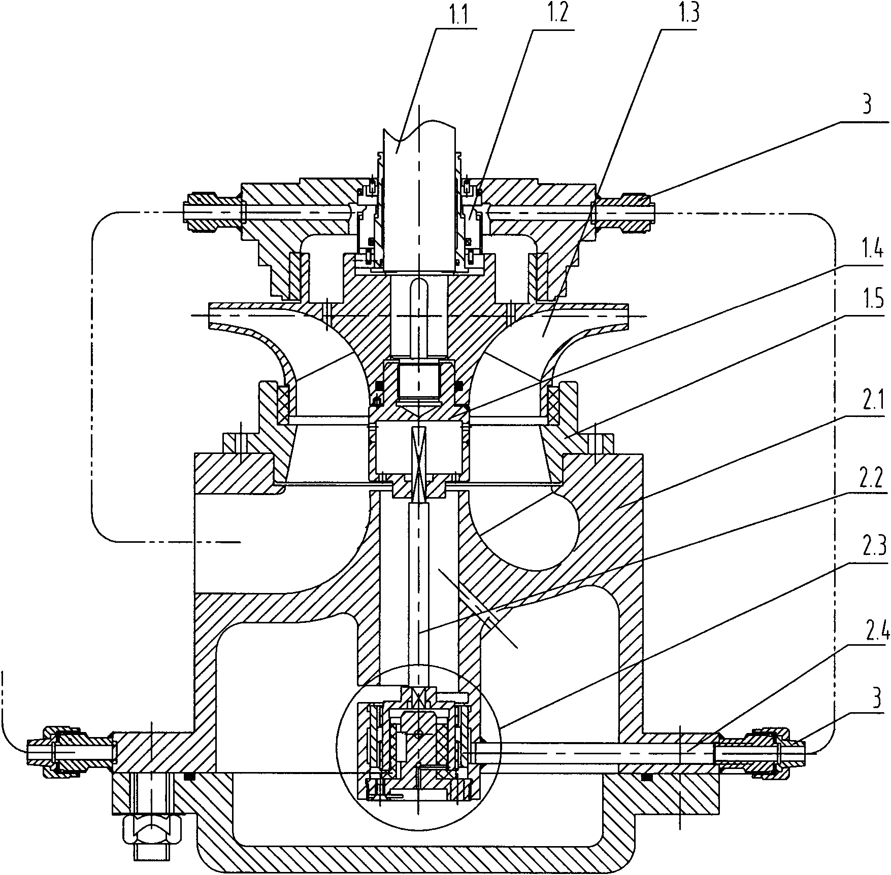 Vertical self-priming centrifugal pump self-supply water-cooling mechanical sealing structure