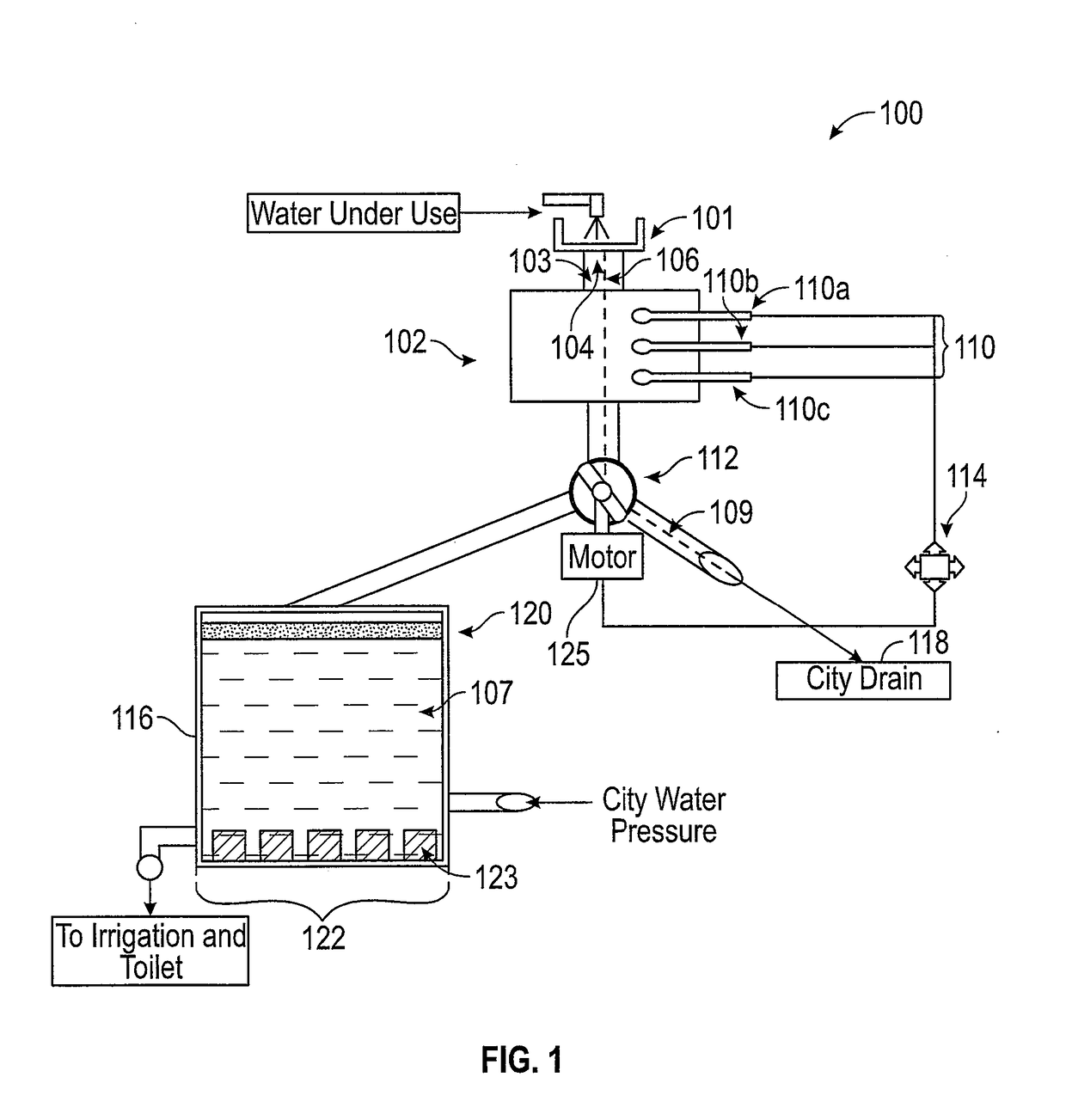 Water quality detection, separation and recycling system and method