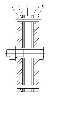 Homopolar type radial magnetic suspension bearing and manufacturing method thereof