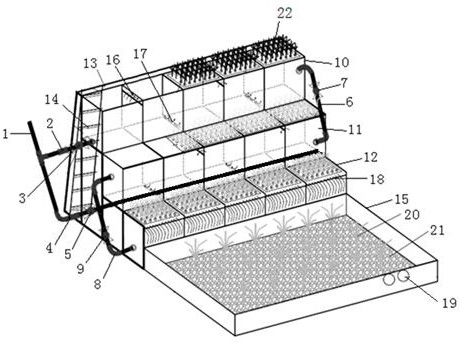 Modular composite advanced treatment system and operation method for low-concentration heavy metal wastewater