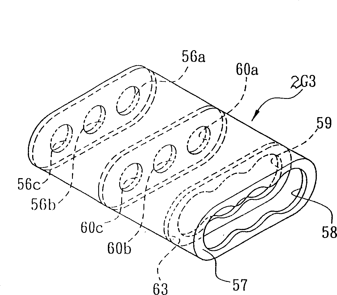 Electron gun possessing multilayer common lenses