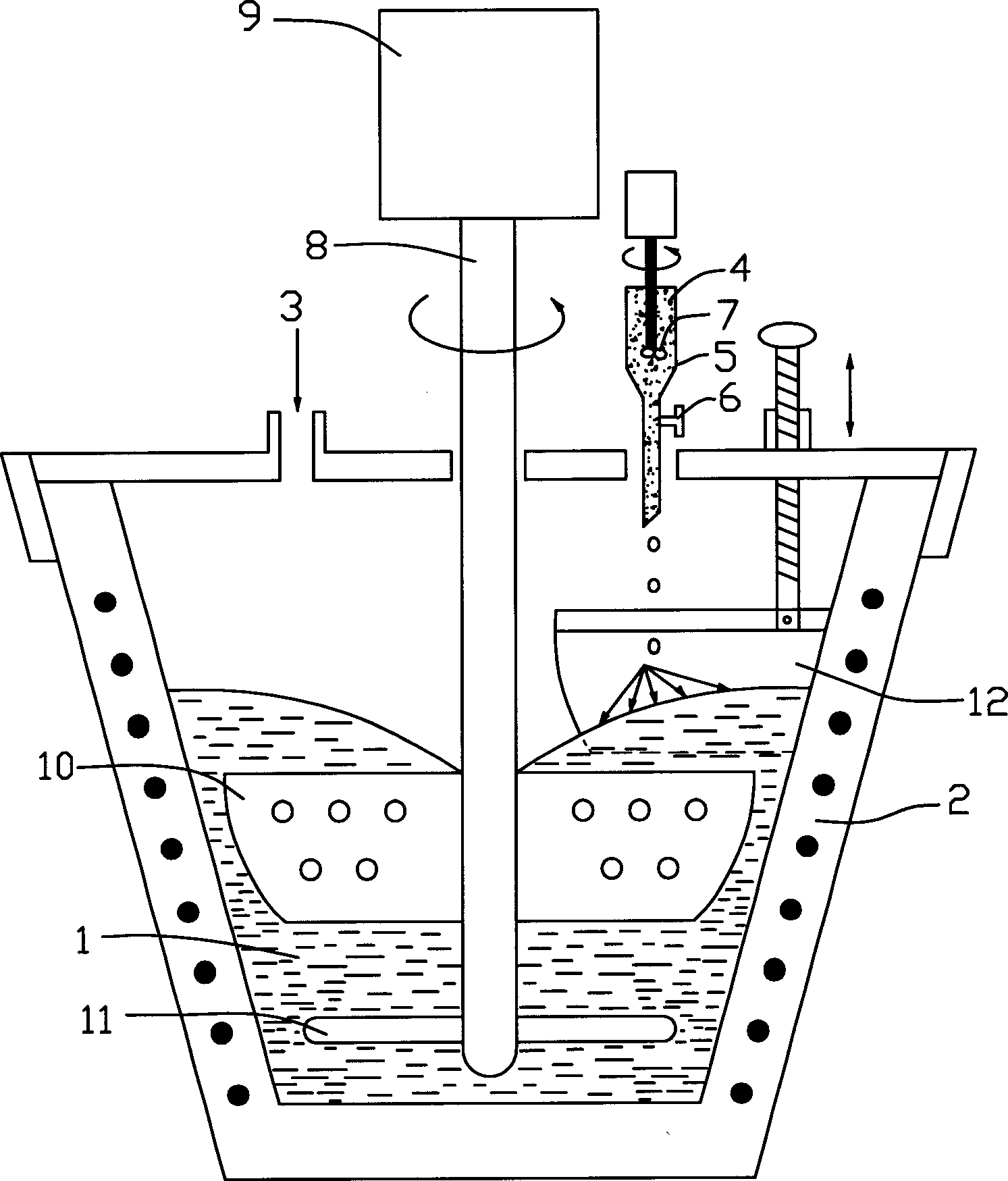 Particle dispersing method and its device