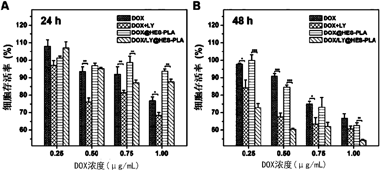 Nanometer drug carrying system and preparation method thereof as well as pharmaceutical composition and application of co-encapsulated nanometer drug carrying system to cancer treatment