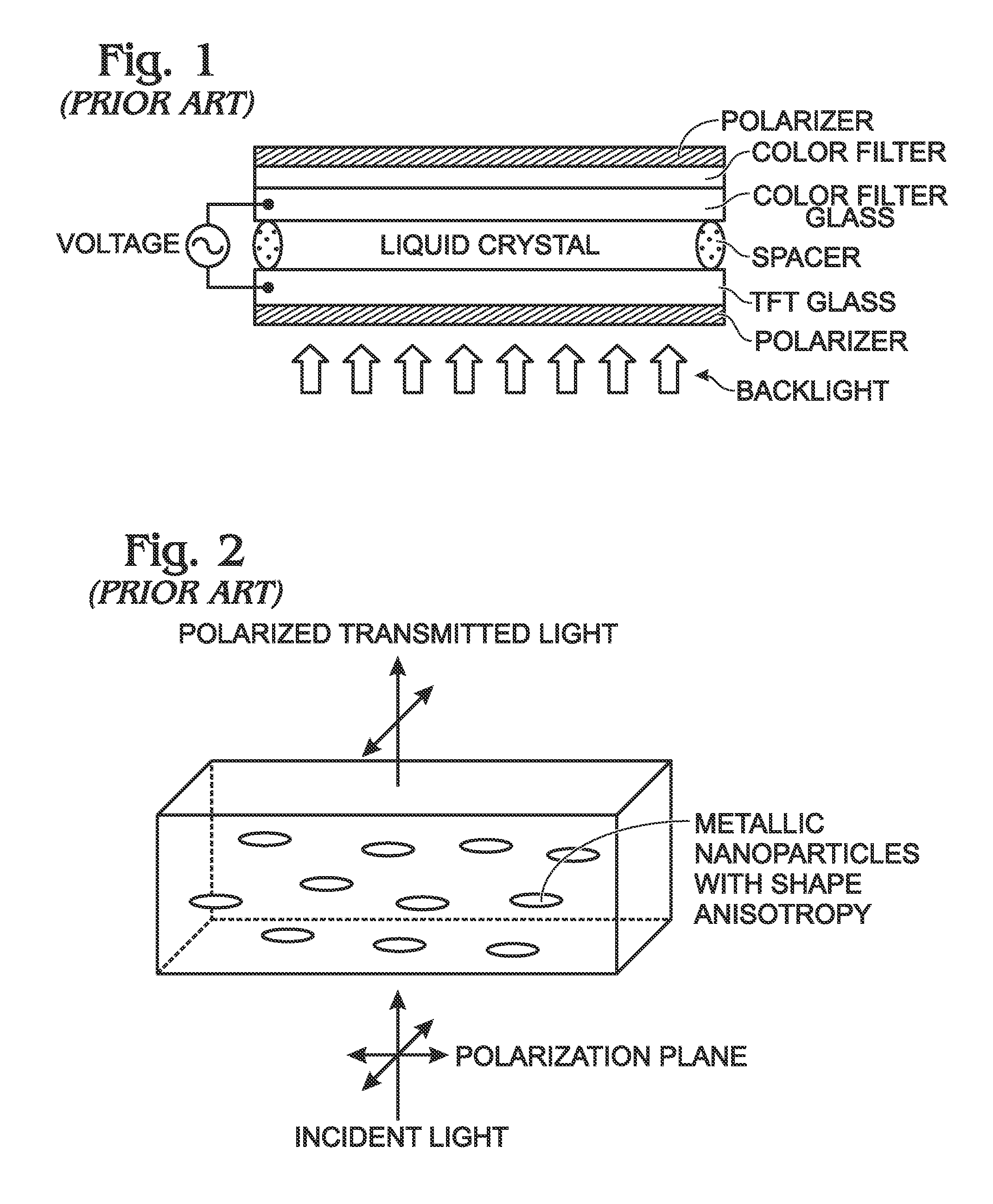 Plasmonic in-cell polarizer