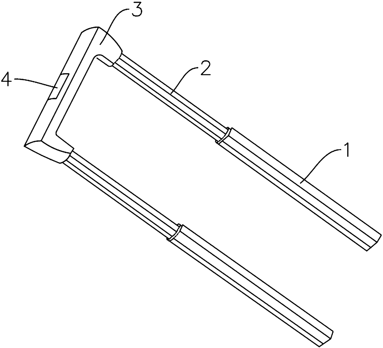 Suitcase pull bar capable of optionally adjusting length