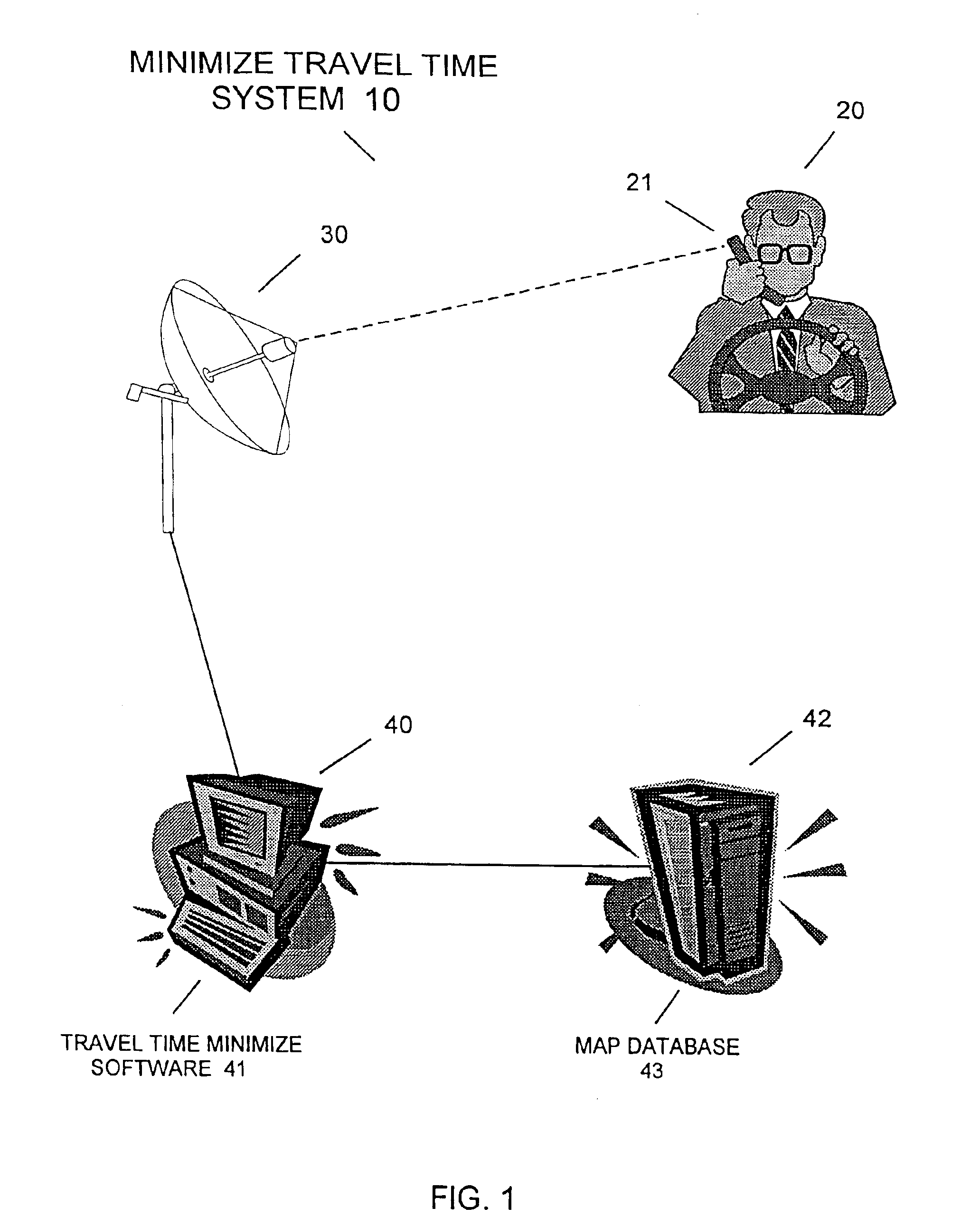 Method, system, and article of manufacture for minimizing travel time to a user selected location