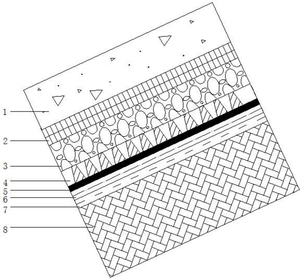 Landfill reservoir area anti-seepage system capable of protecting geomembrane and construction method thereof