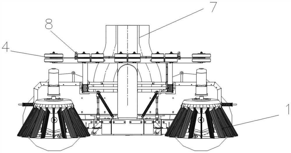 Train coal cinder sweeping equipment and sweeping method thereof