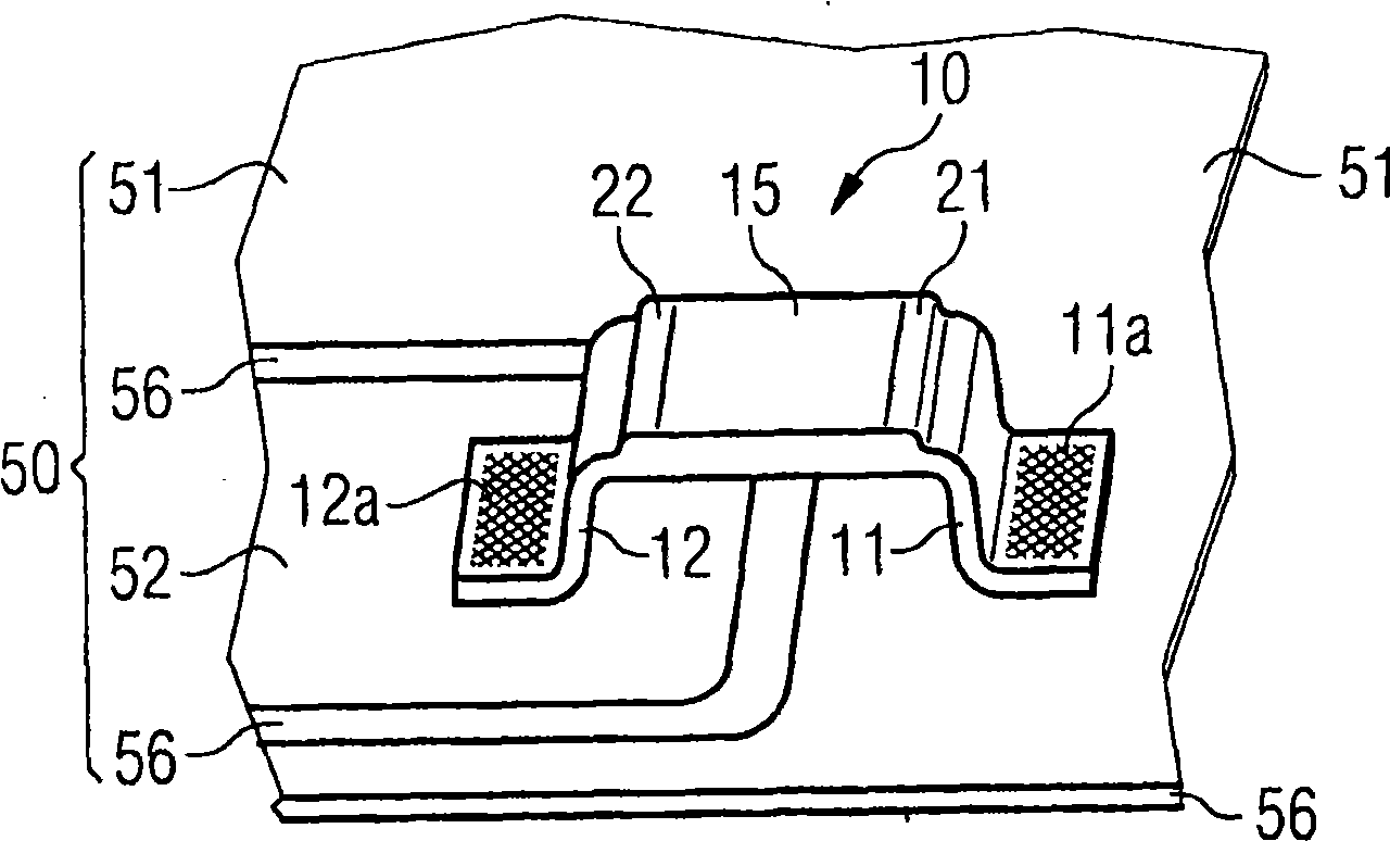 Arrangement comprising a shunt resistor and method for producing the same