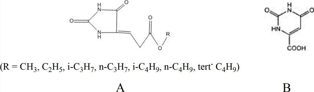 Synthetic method for orotic acid intermediate 5-alkoxy methylene hydantoin