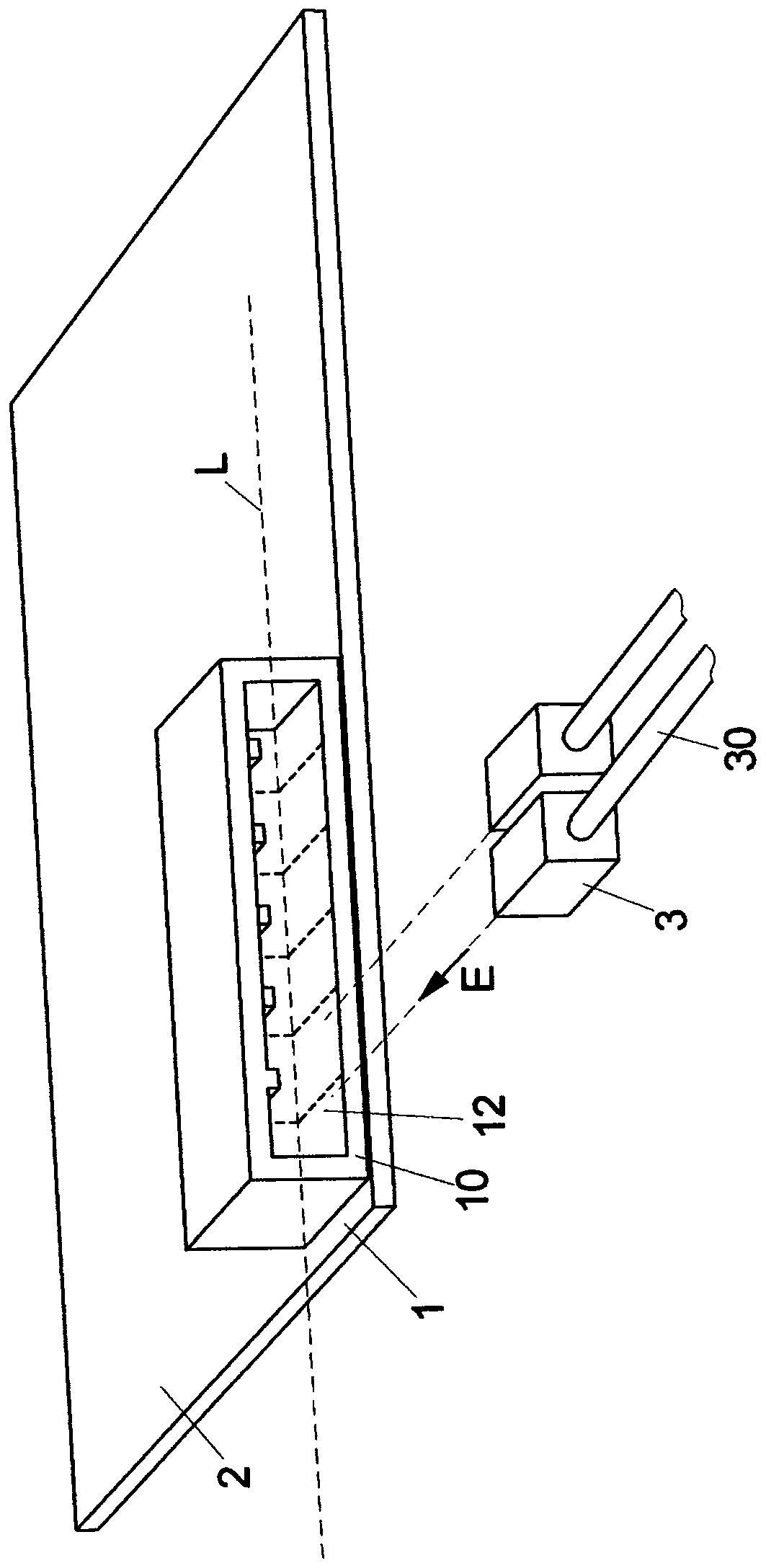 Base strip for connection with at least one plug-in connector part