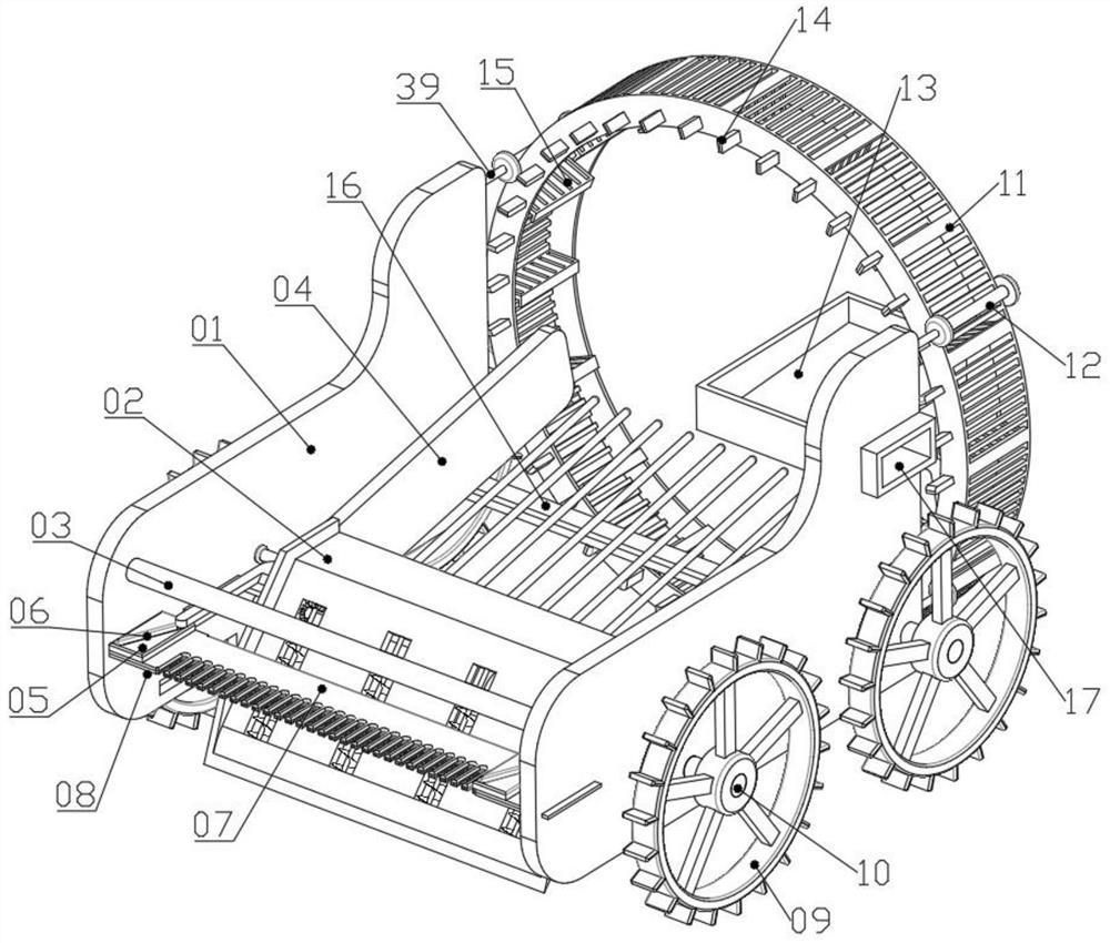 Efficient automatic fruit collecting device for agricultural planting