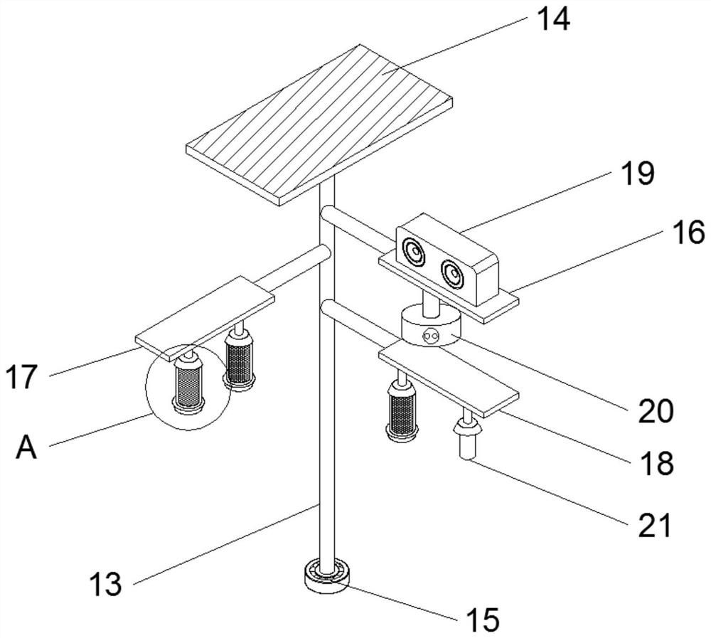 Insect trapping device for agricultural insect control and using method