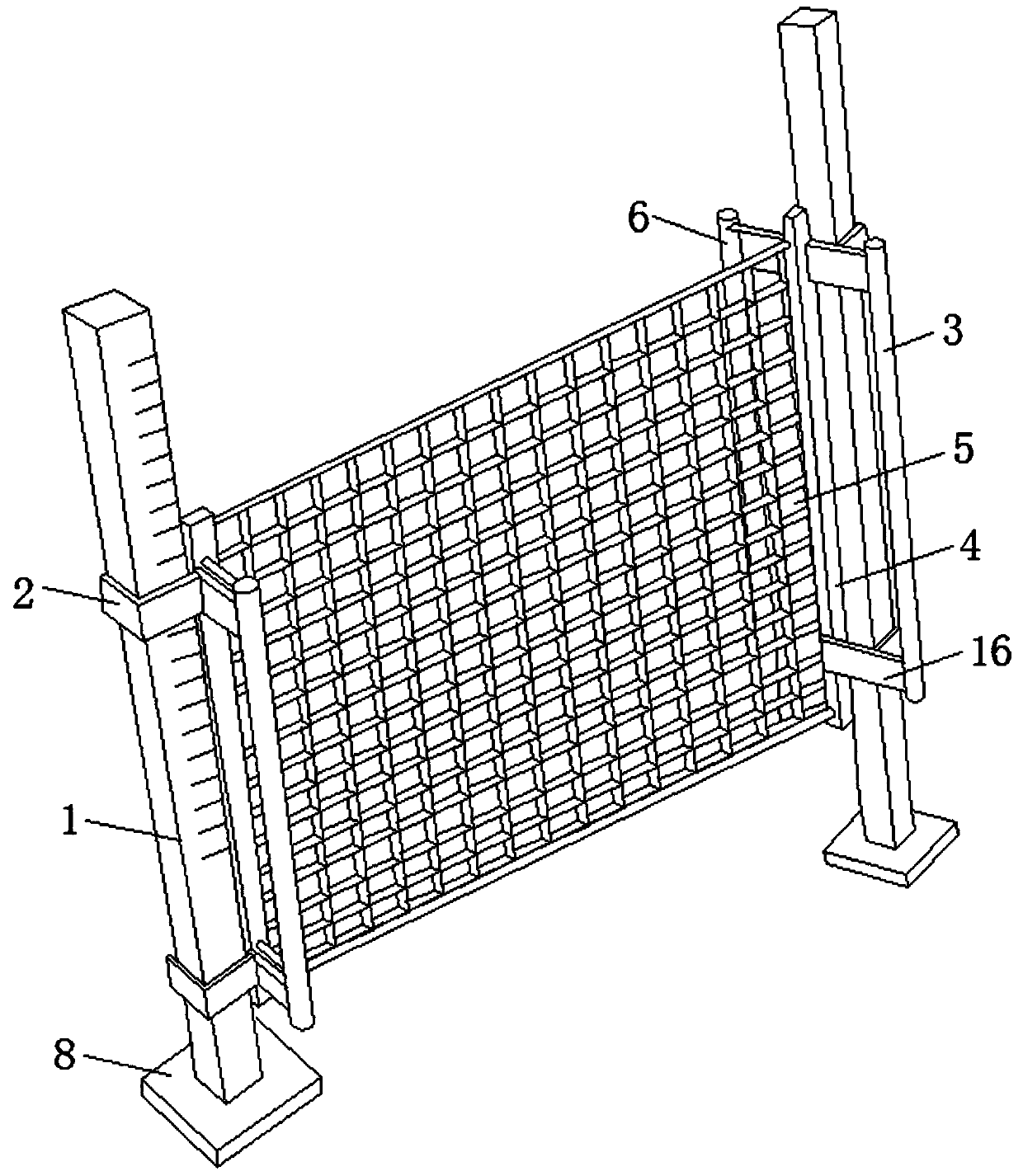 Wetland protection device for ecological environment