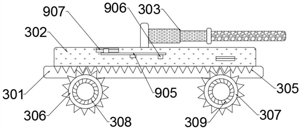 Automatic efficient printing device with good printing effect for textile fabric processing