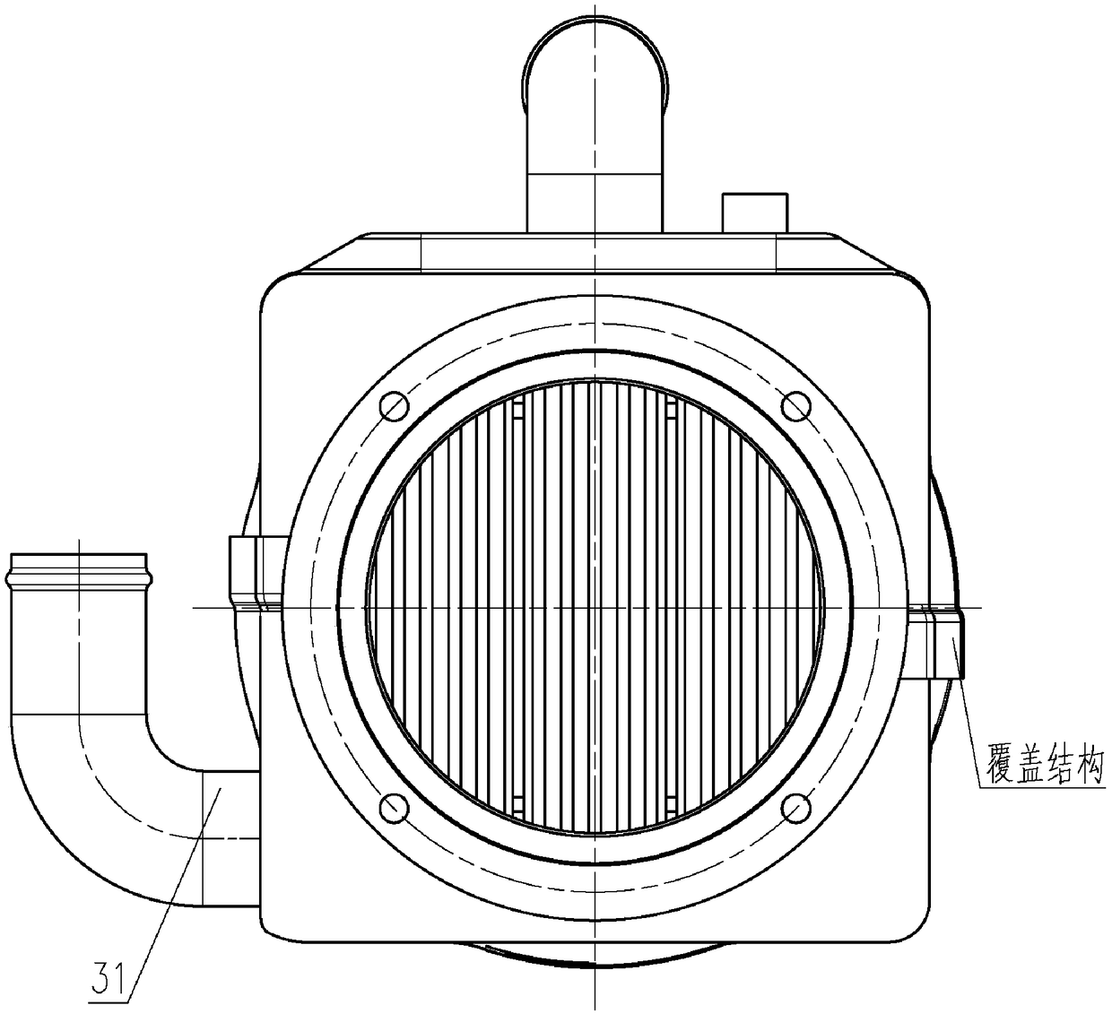 A combustion waste heat utilization heat exchange device with heat exchange structure length change