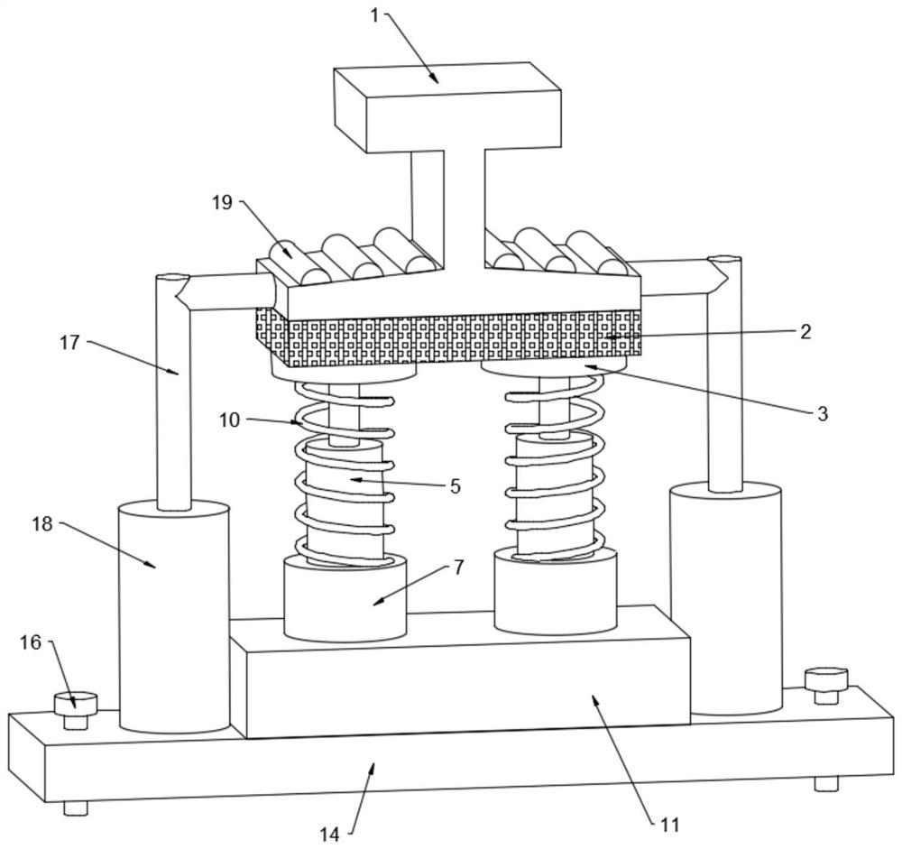 Subway rail damping device