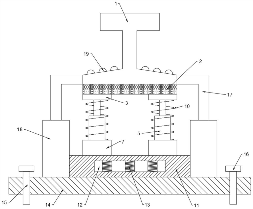 Subway rail damping device