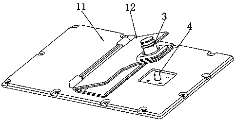 Clamshell case with its tool-free operating locking device, lock body