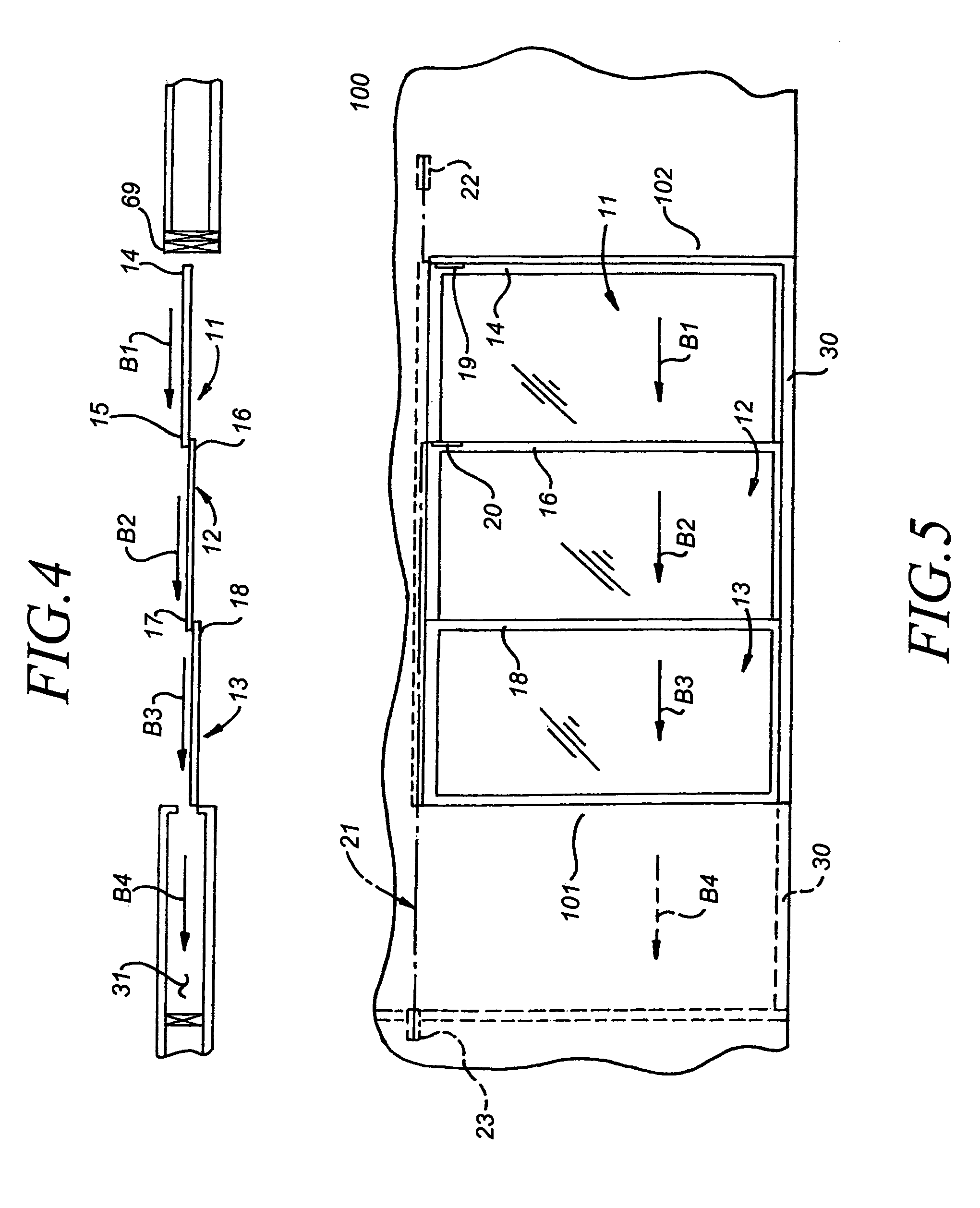 Inertial control system for opening and closing multiple sliding doors in a common direction