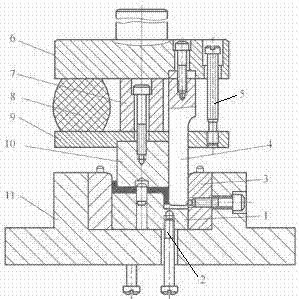 Bending die for Z-shaped part