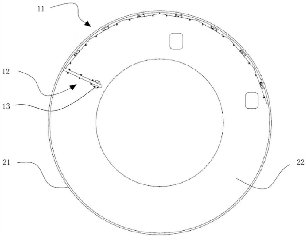 Antenna device for shield machine