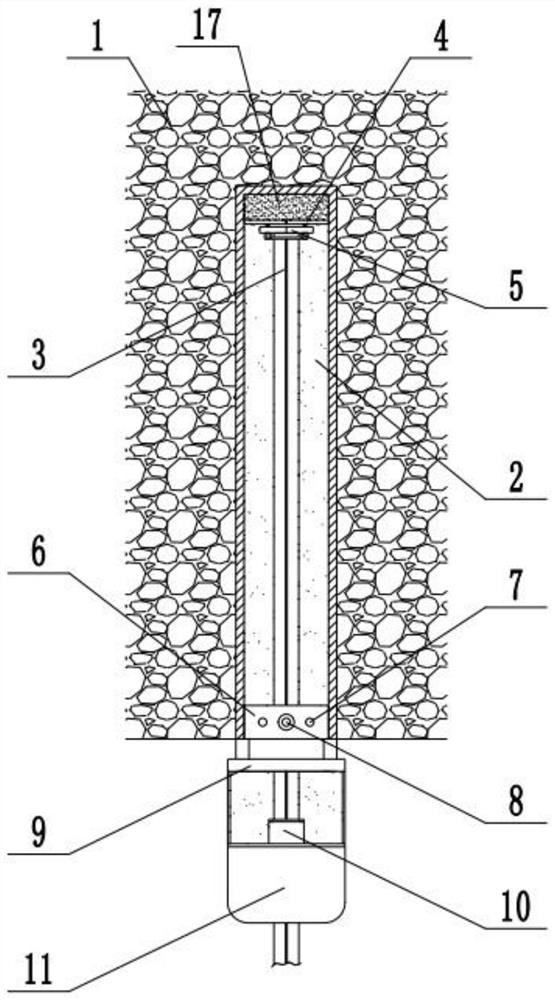 Medium-length hole charging and returned powder recycling device for blasting