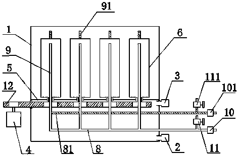 Double-row single spraying cleaning device for high-temperature-resistant filter bag