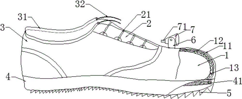 Safety shoes with illuminating lamps