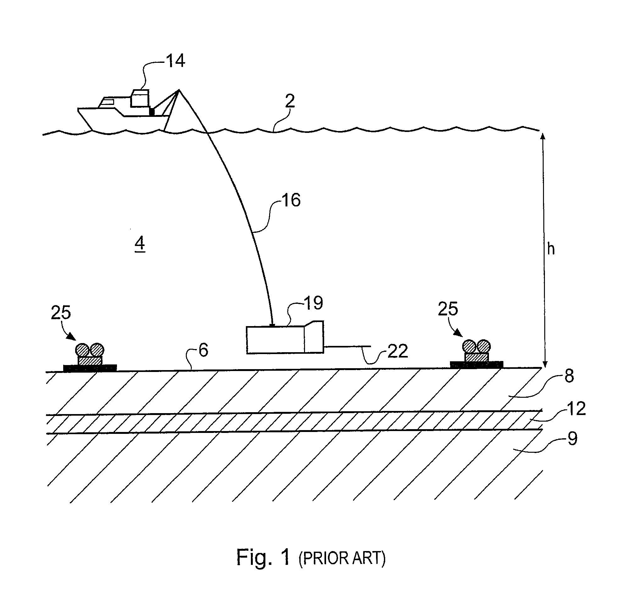 Electromagnetic detector for marine surveying