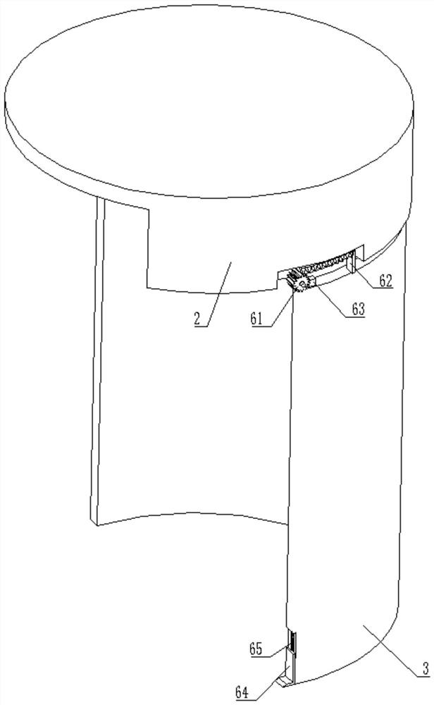 Shower room chassis with chute decontamination mechanism